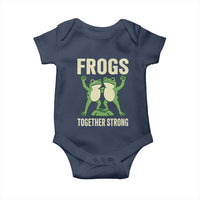 Frogs Together Strong Baby Onesie Portland Frog Protest United We Ribbit - Wonder Print Shop
