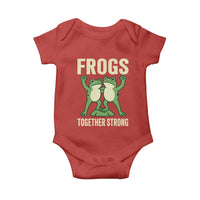 Frogs Together Strong Baby Onesie Portland Frog Protest United We Ribbit - Wonder Print Shop