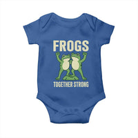 Frogs Together Strong Baby Onesie Portland Frog Protest United We Ribbit - Wonder Print Shop