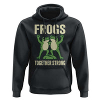 Frogs Together Strong Hoodie Portland Frog Protest United We Ribbit - Wonder Print Shop