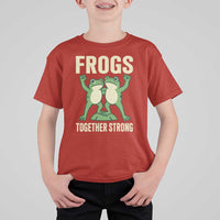 Frogs Together Strong T Shirt For Kid Portland Frog Protest United We Ribbit - Wonder Print Shop