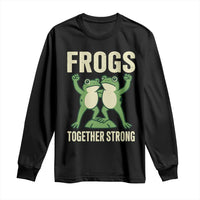 Frogs Together Strong Long Sleeve Shirt Portland Frog Protest United We Ribbit - Wonder Print Shop