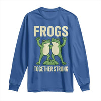 Frogs Together Strong Long Sleeve Shirt Portland Frog Protest United We Ribbit - Wonder Print Shop