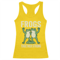 Frogs Together Strong Racerback Tank Top Portland Frog Protest United We Ribbit - Wonder Print Shop
