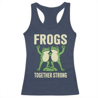 Frogs Together Strong Racerback Tank Top Portland Frog Protest United We Ribbit - Wonder Print Shop