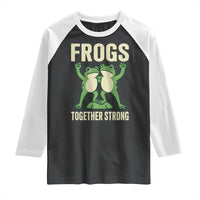Frogs Together Strong Raglan Shirt Portland Frog Protest United We Ribbit - Wonder Print Shop