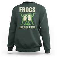 Frogs Together Strong Sweatshirt Portland Frog Protest United We Ribbit - Wonder Print Shop