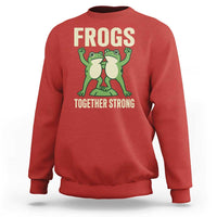 Frogs Together Strong Sweatshirt Portland Frog Protest United We Ribbit - Wonder Print Shop