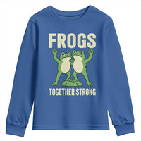 Frogs Together Strong Youth Sweatshirt Portland Frog Protest United We Ribbit - Wonder Print Shop