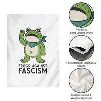 Frogs Against Fascism Garden Flag Portland Resist Protest Antifascist TS02
