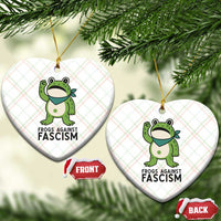 Frogs Against Fascism Ceramic Ornament Portland Resist Protest Antifascist - Wonder Print Shop