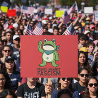 Frogs Against Fascism Protest Sign Portland Resist Protest Antifascist - Wonder Print Shop