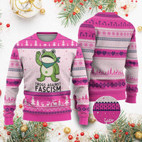 Frogs Against Fascism Ugly Christmas Sweater Portland Resist Protest Antifascist - Wonder Print Shop