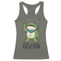 Frogs Against Fascism Racerback Tank Top Portland Resist Protest Antifascist - Wonder Print Shop