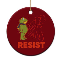 Frog Resist Ceramic Ornament Free Portland Political Satire - Wonder Print Shop