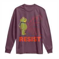 Frog Resist Long Sleeve Shirt Free Portland Political Satire - Wonder Print Shop