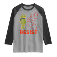 Frog Resist Raglan Shirt Free Portland Political Satire - Wonder Print Shop