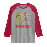 Frog Resist Raglan Shirt Free Portland Political Satire - Wonder Print Shop