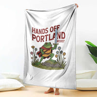 Hands Off Portland Sword Frog Throw Blanket Freedom Fighters Hero Resist - Wonder Print Shop