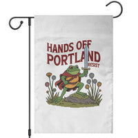 Hands Off Portland Sword Frog Garden Flag Freedom Fighters Hero Resist - Wonder Print Shop