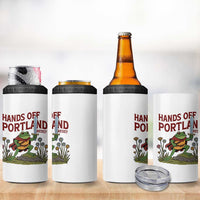 Hands Off Portland Sword Frog 4 in 1 Can Cooler Tumbler Freedom Fighters Hero Resist - Wonder Print Shop
