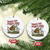 Hands Off Portland Sword Frog Ceramic Ornament Freedom Fighters Hero Resist - Wonder Print Shop
