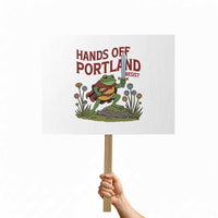 Hands Off Portland Sword Frog Protest Sign Freedom Fighters Hero Resist - Wonder Print Shop