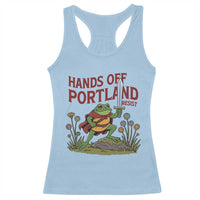 Hands Off Portland Sword Frog Racerback Tank Top Freedom Fighters Hero Resist - Wonder Print Shop