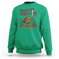 Hands Off Portland Sword Frog Sweatshirt Freedom Fighters Hero Resist - Wonder Print Shop