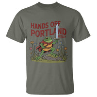 Hands Off Portland Sword Frog T Shirt Freedom Fighters Hero Resist - Wonder Print Shop
