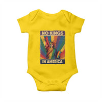 No Kings in America Pride Baby Onesie Rainbow Statue of Liberty Protest - Wonder Print Shop