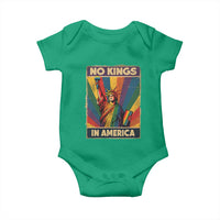 No Kings in America Pride Baby Onesie Rainbow Statue of Liberty Protest - Wonder Print Shop