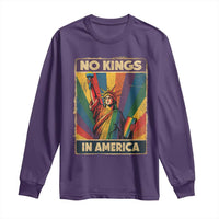 No Kings in America Pride Long Sleeve Shirt Rainbow Statue of Liberty Protest - Wonder Print Shop