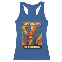 No Kings in America Pride Racerback Tank Top Rainbow Statue of Liberty Protest - Wonder Print Shop