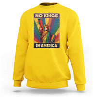No Kings in America Pride Sweatshirt Rainbow Statue of Liberty Protest - Wonder Print Shop