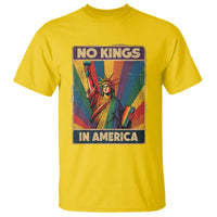 No Kings in America Pride T Shirt Rainbow Statue of Liberty Protest - Wonder Print Shop