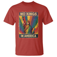 No Kings in America Pride T Shirt Rainbow Statue of Liberty Protest - Wonder Print Shop