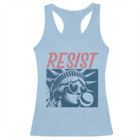 Liberty Resist Racerback Tank Top Feminist Bubblegum Statue of Liberty Retro Graphic - Wonder Print Shop