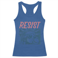 Liberty Resist Racerback Tank Top Feminist Bubblegum Statue of Liberty Retro Graphic - Wonder Print Shop