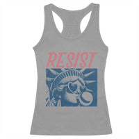 Liberty Resist Racerback Tank Top Feminist Bubblegum Statue of Liberty Retro Graphic - Wonder Print Shop
