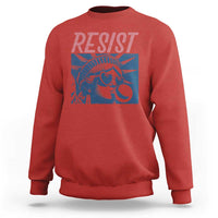 Liberty Resist Sweatshirt Feminist Bubblegum Statue of Liberty Retro Graphic - Wonder Print Shop