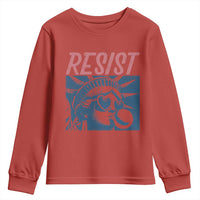 Liberty Resist Youth Sweatshirt Feminist Bubblegum Statue of Liberty Retro Graphic - Wonder Print Shop