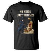 No Kings Just Witches T Shirt Feminist Witch Kicking Throne Protest - Wonder Print Shop