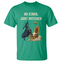 No Kings Just Witches T Shirt Feminist Witch Kicking Throne Protest - Wonder Print Shop