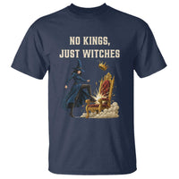 No Kings Just Witches T Shirt Feminist Witch Kicking Throne Protest - Wonder Print Shop