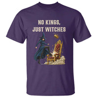 No Kings Just Witches T Shirt Feminist Witch Kicking Throne Protest - Wonder Print Shop