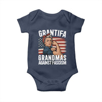 Patriotic Grantifa Baby Onesie Grandmas Against Fascism Protest American Flag - Wonder Print Shop