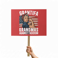 Patriotic Grantifa Protest Sign Grandmas Against Fascism Protest American Flag - Wonder Print Shop