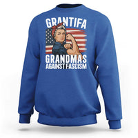 Patriotic Grantifa Sweatshirt Grandmas Against Fascism Protest American Flag - Wonder Print Shop
