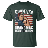 Patriotic Grantifa T Shirt Grandmas Against Fascism Protest American Flag - Wonder Print Shop